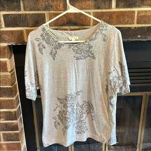 Jane and Delancey Gray Graphic Top